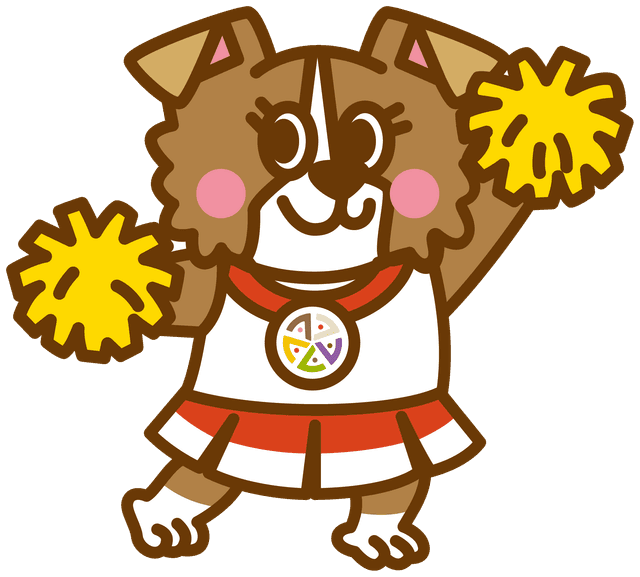 チアリーダー犬キャラクター